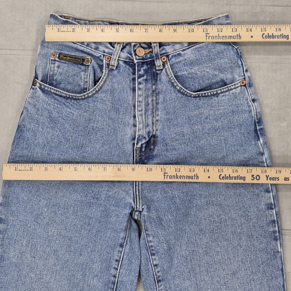 Vintage 90s Pepe Jeans London jeans women's 28 high rise tapered leg cotton - Picture 5 of 12